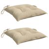 vidaXL Chair Cushion Set of 2 Beige Oxford fabric (100% polyester) Small