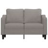 vidaXL 2-seater Sofa Taupe Polyester, Metal, Textilene 55.1 in width