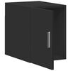 vidaXL Wall Cabinet Black Engineered wood 11.8 x 16.7 x 15.7 in