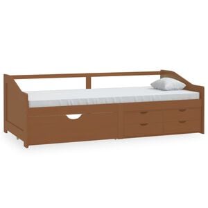 vidaXL Day Bed Honey Brown Solid Pine wood