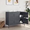vidaXL Sideboard Anthracite Cold-rolled Steel Adjustable Feet Sideboard