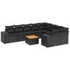vidaXL Garden Sofa Set Black PE Rattan Large Modular Garden Sofa Set