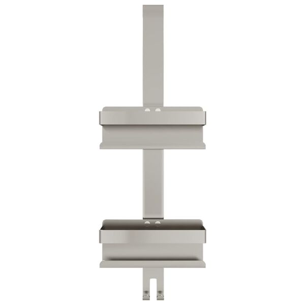 vidaXL Hanging Shower Caddy Silver Brushed 304 stainless steel