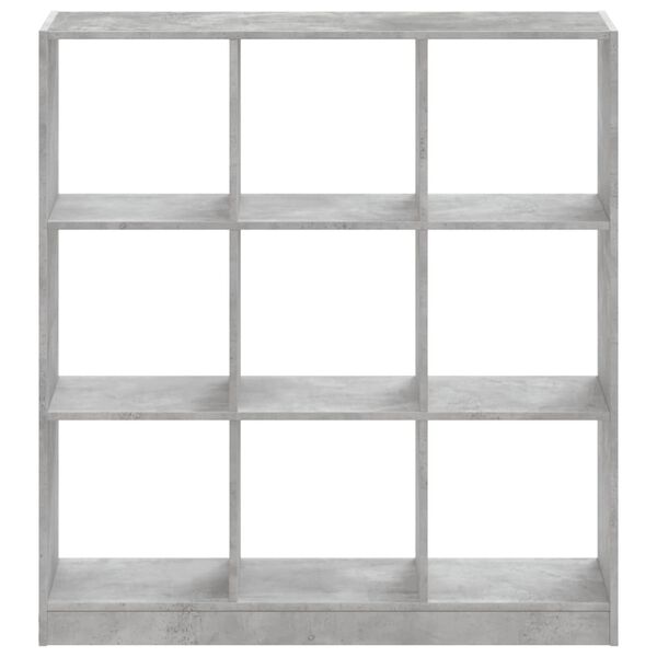 vidaXL Bookcase Concrete Grey Engineered Wood 40.2x12.6x42.5 in Bookcase