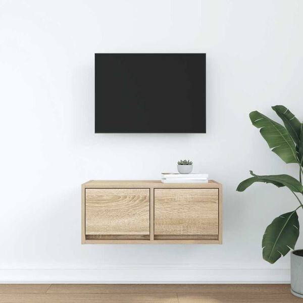 vidaXL TV Cabinet Sonoma Oak Engineered Wood Small TV Cabinet