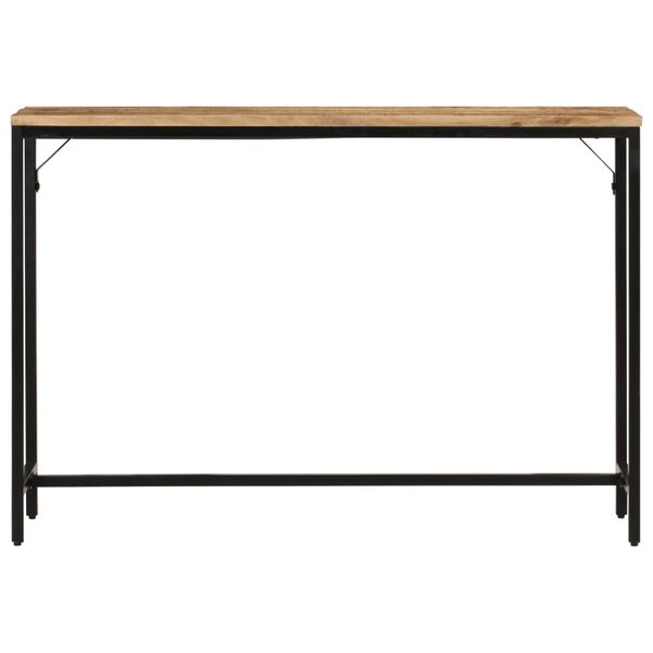 vidaXL Console Table Natural wood and black Solid rough mango wood, iron