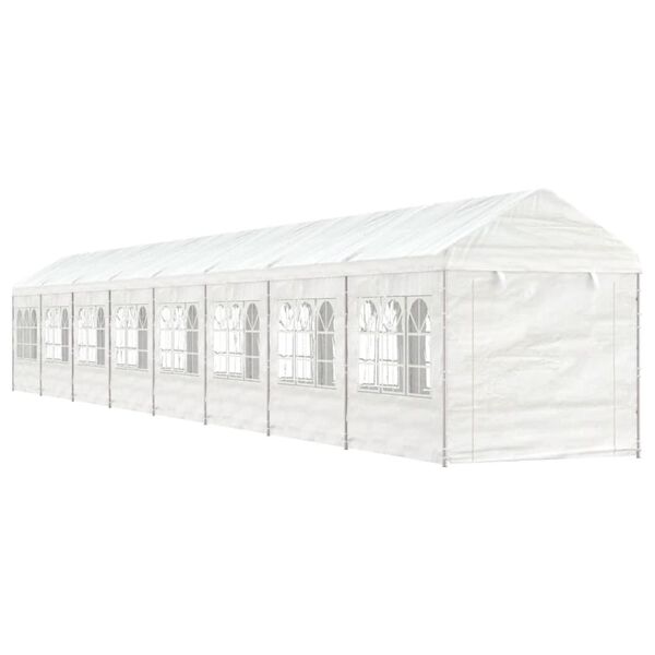 vidaXL Gazebo with Roof White 58.5'x7.5'x8.8' Polyethylene
