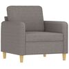 vidaXL Sofa Chair with Footstool Taupe 23.6" Fabric