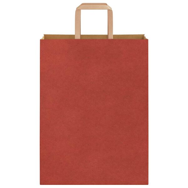 vidaXL Paper Bags 50 pcs with Handles Red 26x12x35 cm