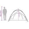 vidaXL Camping Tent Dome 4-Person Gray and Orange Quick Release