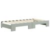 vidaXL Daybed with Trundle without Mattress Light Gray 39.4"x74.8" Velvet