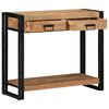 vidaXL Console Table Brown 35.43 x 12.99 x 29.53 in Solid Acacia Wood