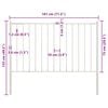 vidaXL Fence Panel with Posts Powder-coated Steel 5.9 ft x 2.5 ft White