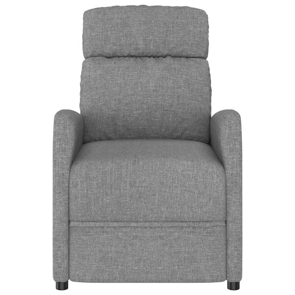 vidaXL Recliner Light Gray Fabric