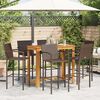 vidaXL Garden Bar Set Brown Solid Acacia Wood Medium Durable