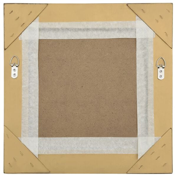 vidaXL Wall Mirror Gold Wood, glass, engineered wood 15.7x15.7 in