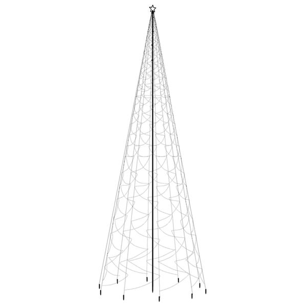vidaXL Christmas Tree with Spike Warm White 3000 LEDs 26 ft