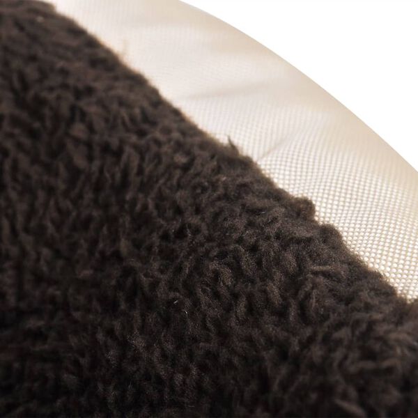 vidaXL Dog Bed Beige and Brown PU Coated Oxford XXL Dog Bed