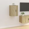 vidaXL Wall Mounted Tv Cabinet Set of 2 Sonoma oak Engineered wood