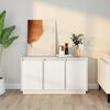 vidaXL Sideboard White 43.7x13.4x23.6" Solid Wood Pine