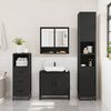 vidaXL Bathroom Furniture Set Black Engineered wood Medium