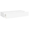 vidaXL Wall-mounted Drawer Shelves 2 pcs White 60x23,5x3.9 " MDF