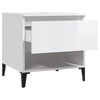 vidaXL Side Table High gloss white Engineered wood, metal