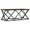 vidaXL Coffee Table Brown Oak Engineered Wood, Metal Medium Durable