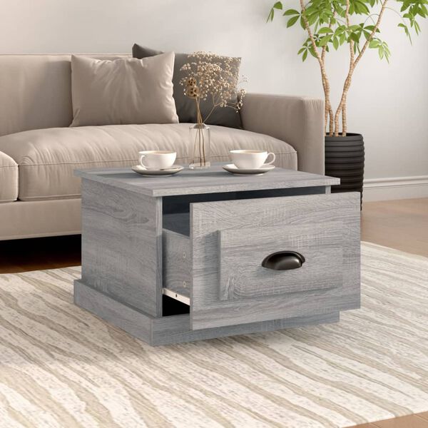 vidaXL Coffee Table Grey Sonoma Engineered Wood Compact Coffee Table
