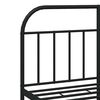 vidaXL Bed Frame Black Powder-Coated Steel King Size Bed Frame