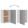vidaXL Hanging Cabinet Concrete gray Engineered wood 15.6 x 12.2 x 23.6 in