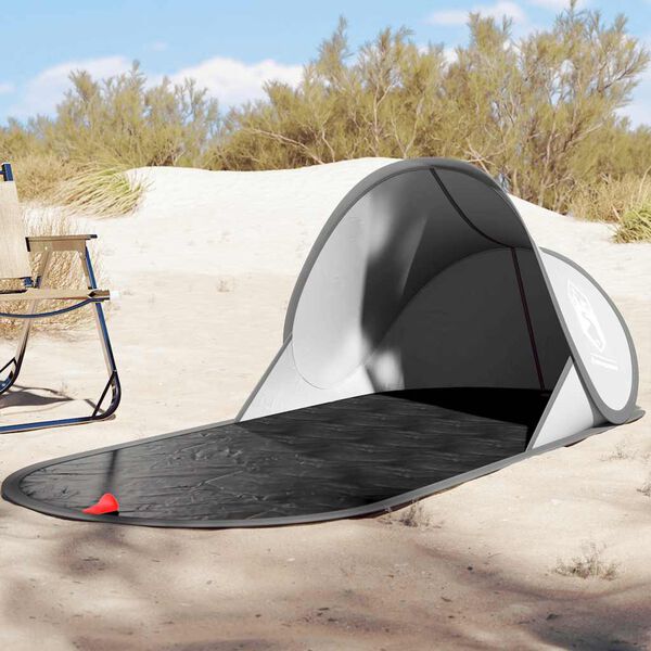 vidaXL Beach Tent Gray Pop-up Waterproof