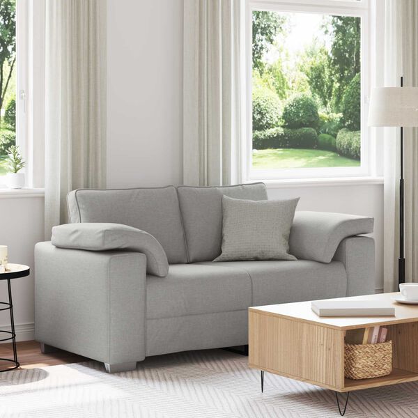 vidaXL Sofa Cloud Grey 62.99 x 30.31 x 32.28 in Fabric