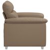 vidaXL Sofa Chair Cappuccino Faux leather, metal, plywood, solid wood