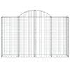 vidaXL Gabion Basket Set of 7 Silver Galvanized Iron