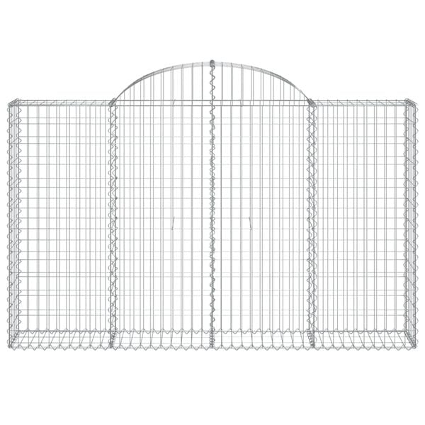 vidaXL Gabion Basket Set of 7 Silver Galvanized Iron