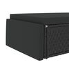 vidaXL Garden Sofa Set Black PE rattan, powder-coated steel, polyester
