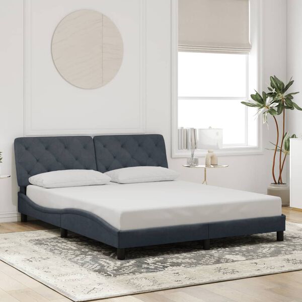 vidaXL Bed Frame Dark Grey