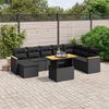 vidaXL Garden Sofa Set Black