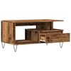 vidaXL Coffee Table Old Wood Engineered Wood, Metal Medium Coffee Table