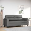vidaXL 2-seater Sofa Dark Grey Microfiber fabric, Metal frame, Plywood