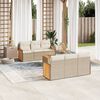 vidaXL Garden Sofa Set Beige