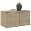 vidaXL Garden Storage Cabinet Beige PE Rattan 41.3 in x 21.7 in x 23.8 in