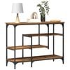 vidaXL Console Table with Shelf with Storage Old wood 100 x 35 x 75 cm