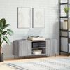 vidaXL Record Cabinet Grey Sonoma Engineered wood, Iron Medium