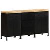 vidaXL Sideboard Rough Mango Wood with Black Frame