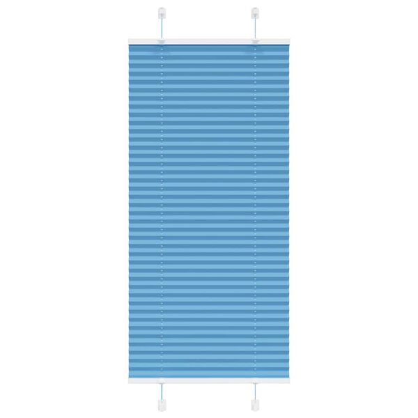 vidaXL Pleated Blind Blue 100% Polyester 23.6x39.4 in