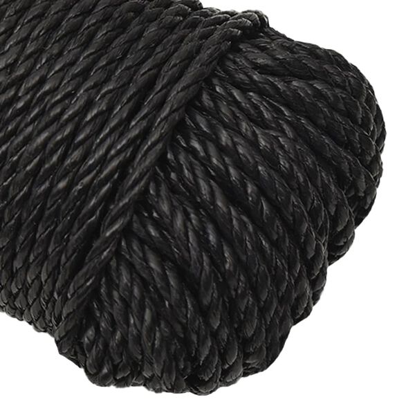 vidaXL Work Rope Black 0.24 " 82.0 ' Polypropylene