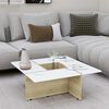 vidaXL Coffee Table White and Sonoma Oak Engineered wood