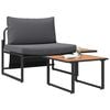 vidaXL Garden Sofa Set 2 pcs Anthracite Steel